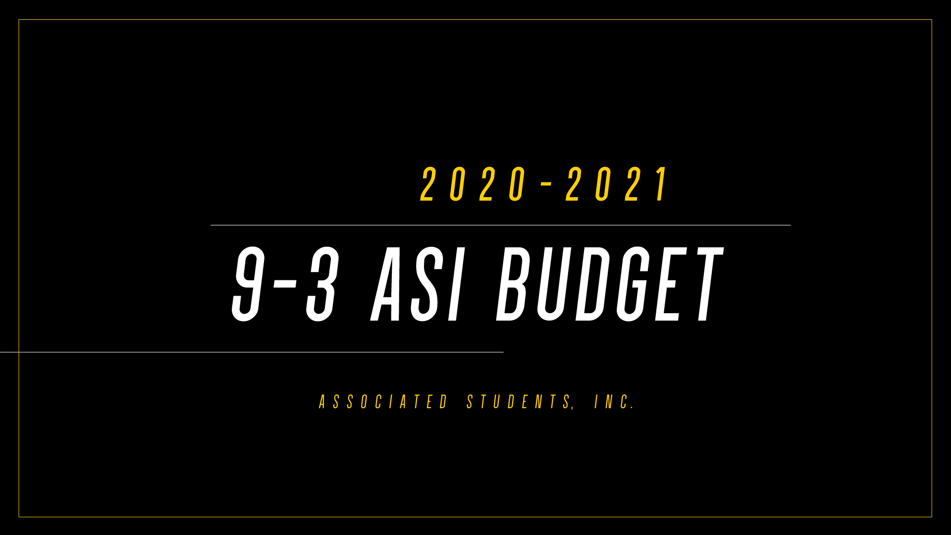 2020-2021 | Approved 9&3 Budget