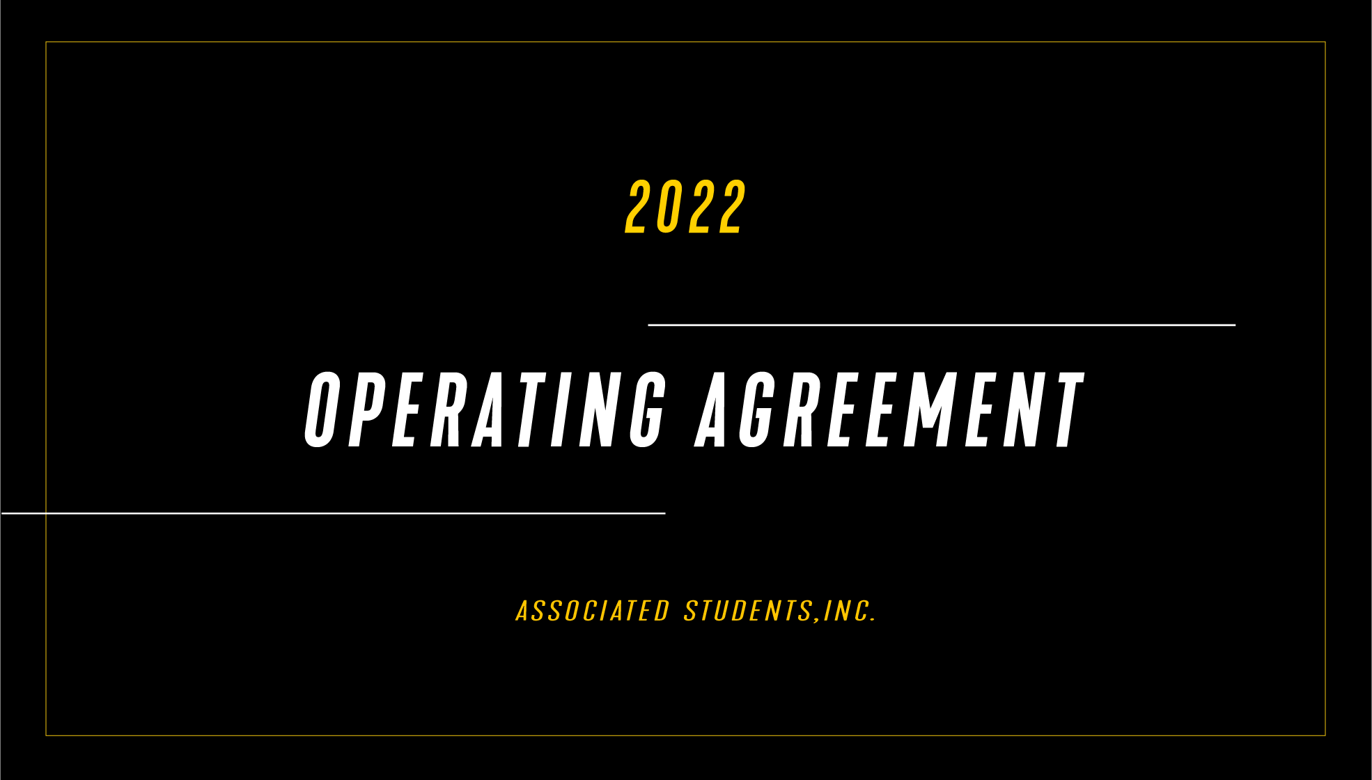 operating agreement