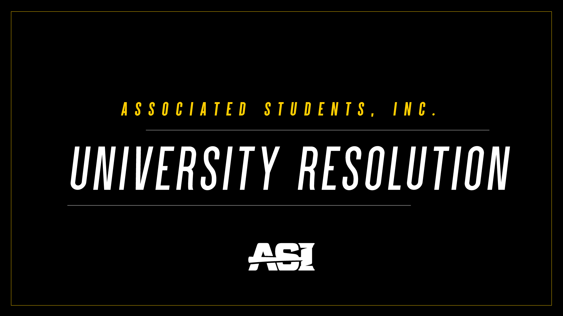 University Resolution