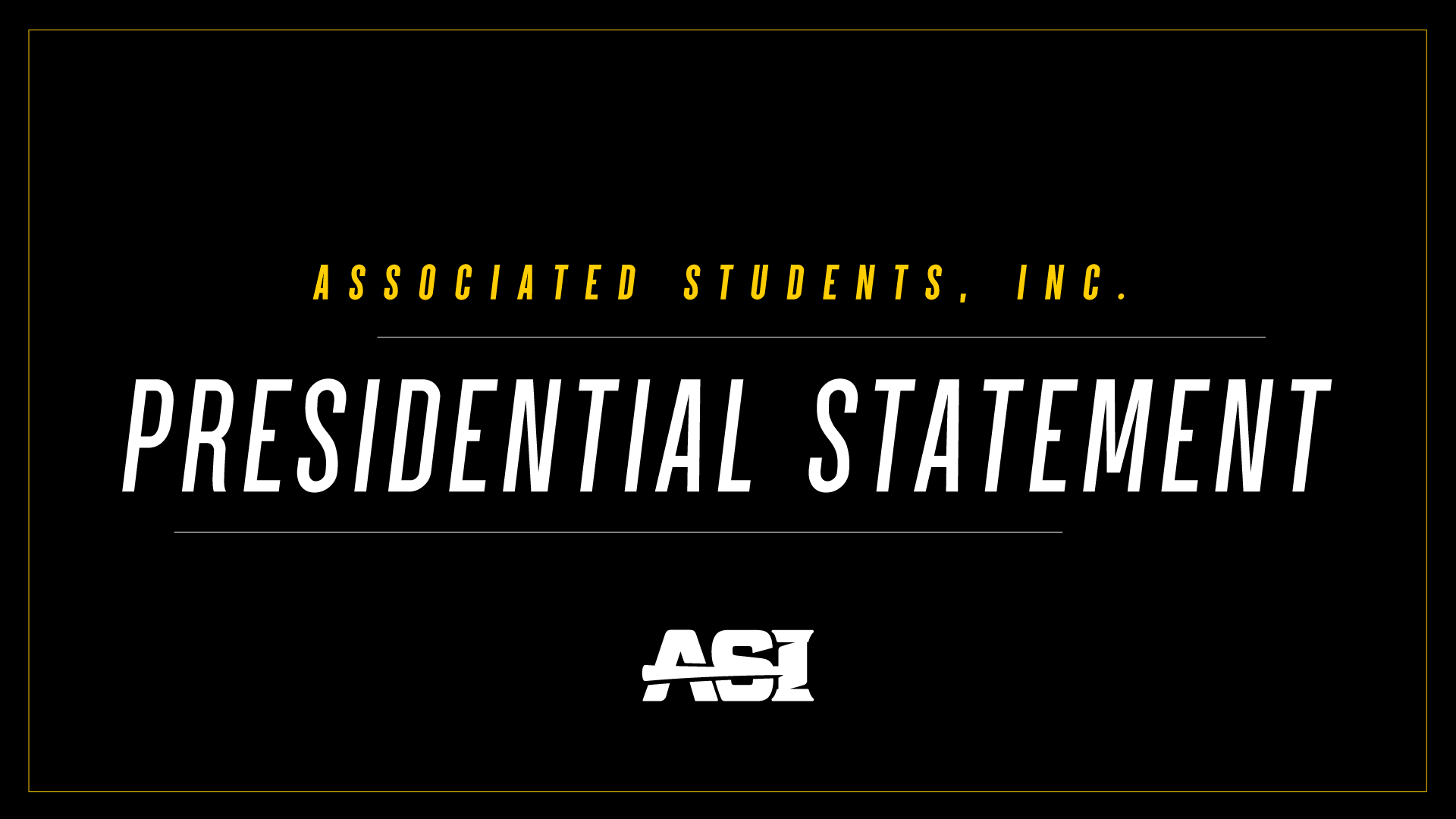 Presidential Statement