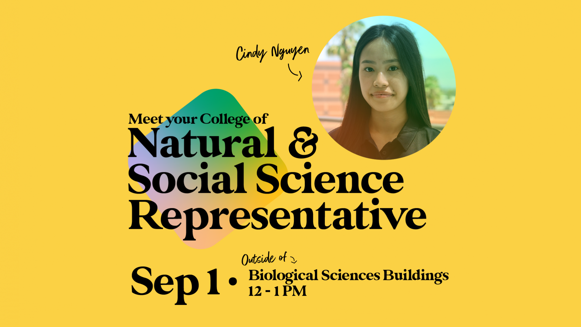 Meet your College of Natural and Social Sciences Representative